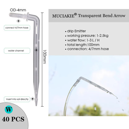 MUCIAKIE Variety Style Adjustable Irrigation Sprinkler Garden Emitters Stake Dripper Micro Spray Rotating Nozzle Watering Arrow