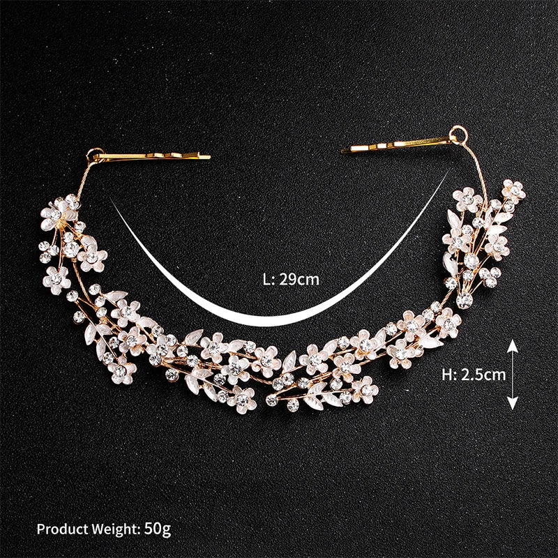 Miallo Classic Crystal Wedding Hair Vine Bridal Hair Jewelry Accessories Headpieces Women Headbands Princess Tiaras and Crowns