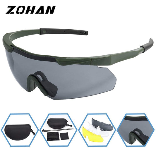 ZOHAN 3PCS Polarized Cycling Glasses Riding Sports Goggles Outdoor Bicycle Eyewear for Men Women Mountain Bike Sunglasses UV400
