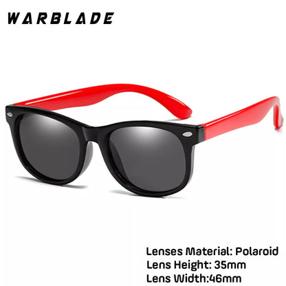 WarBlade Fashion Kids Sunglasses Children Polarized Sun Glasses Boys Girls Glasses Silicone Safety Baby Shades UV400 Eyewear