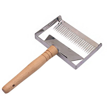 Beekeeping Equipment Uncapping Scraper Honey Honeycomb Scraper Wooden Handle Tool Uncapping Fork Beekeeping
