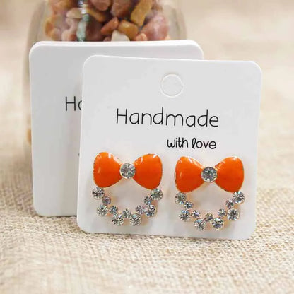 Mulit Size DIY Handmade  Jewelry Earring Packing Card Cute Stud/Drop Earring Display Card 100pcs Per Lot