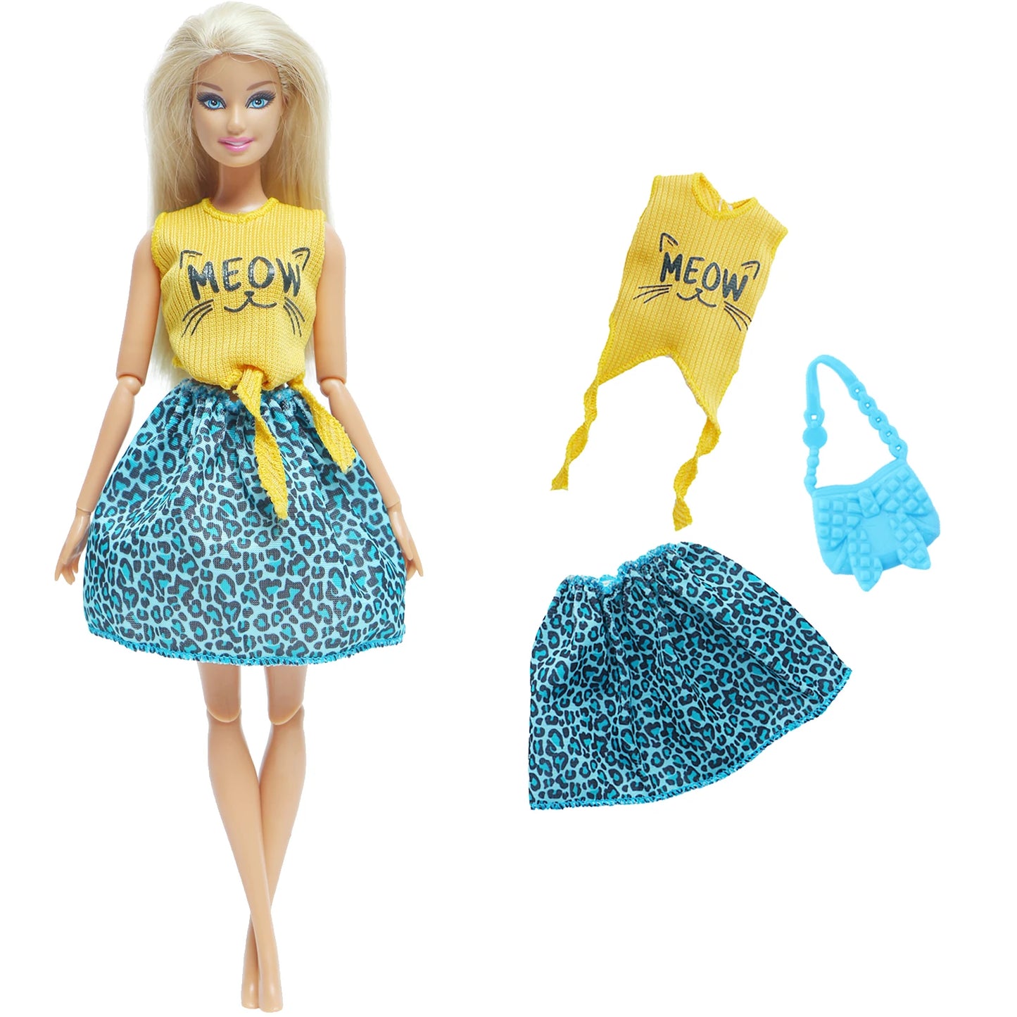 1x Doll Clothes Fashion Dress Daily Wear Skirt Party Gown Blouse Pants Clothes for Barbie Doll Accessories Lovely Girl Baby Toys