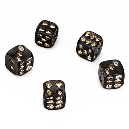 New 5pcs/Set 18mm Resin Skull Dice Statue Halloween Board Game Dice Office Desk Decor Toy Halloween Party Decoration