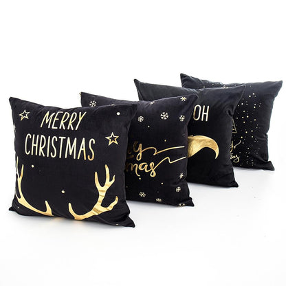 QIFU Cotton Linen Merry Christmas Cushion Covers 45x45cm Decorative Christmas Pi