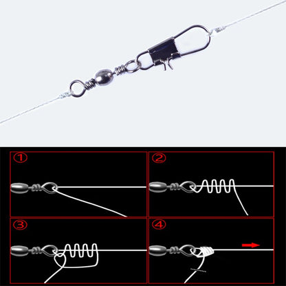 50pcs 14# to 3/0# Swivels Interlock Snap Fishing Lure Tackles Gear Accessories Connector Swivels Pin Bearing Rolling Solid Tool