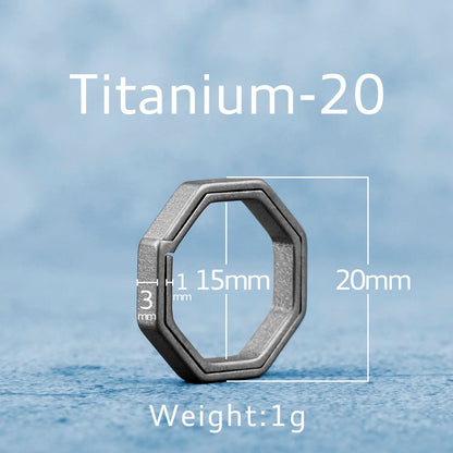Real Titanium Keyring Super Lightweight Keychain Hanging Buckle for Car Key Ring Holder Quickdraw Tool Creative Accessories