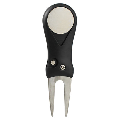 1 Pcs Steel Golf Divot Repair Switchblade Tool Pitch Groove Cleaner Golf Pitchfork Golf Accessories Putting Green Fork Dropship