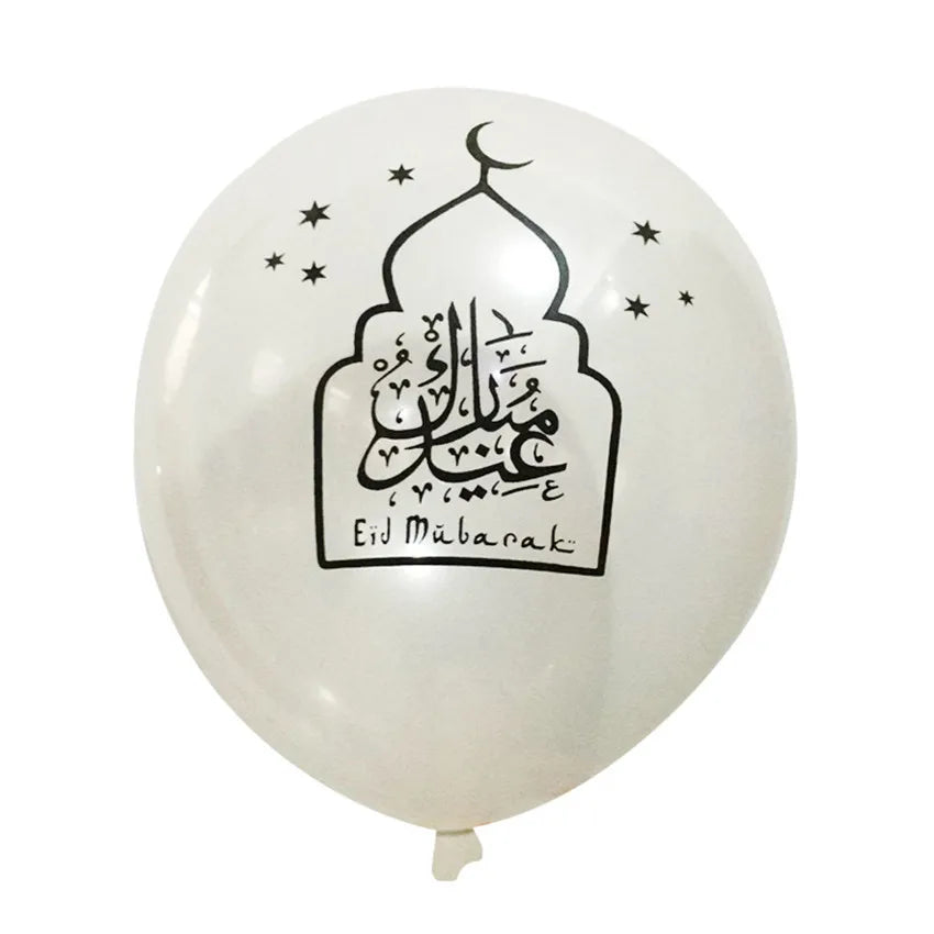 10pcs Transparent EID MUBARAK Decor Balloons Ramadan and Eid Decoration Muslim Islamic Decor Gold Balloon Ramadan Party Supplies