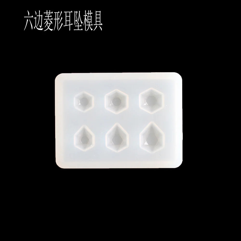 1PC Transparent Manual Three Cubic Resin Molds Pendant DIY Silicone Mold Dried Flower Jewelry Tools Accessories