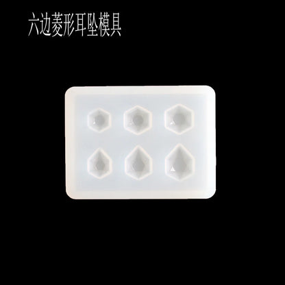 1PC Transparent Manual Three Cubic Resin Molds Pendant DIY Silicone Mold Dried Flower Jewelry Tools Accessories