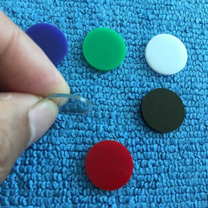 3pcs Colorful Acrylic Pool Cue Tip Cushion 14mm Billiard Pool Cue Stick Ferrule Gasket American Black 8 Tip Shim