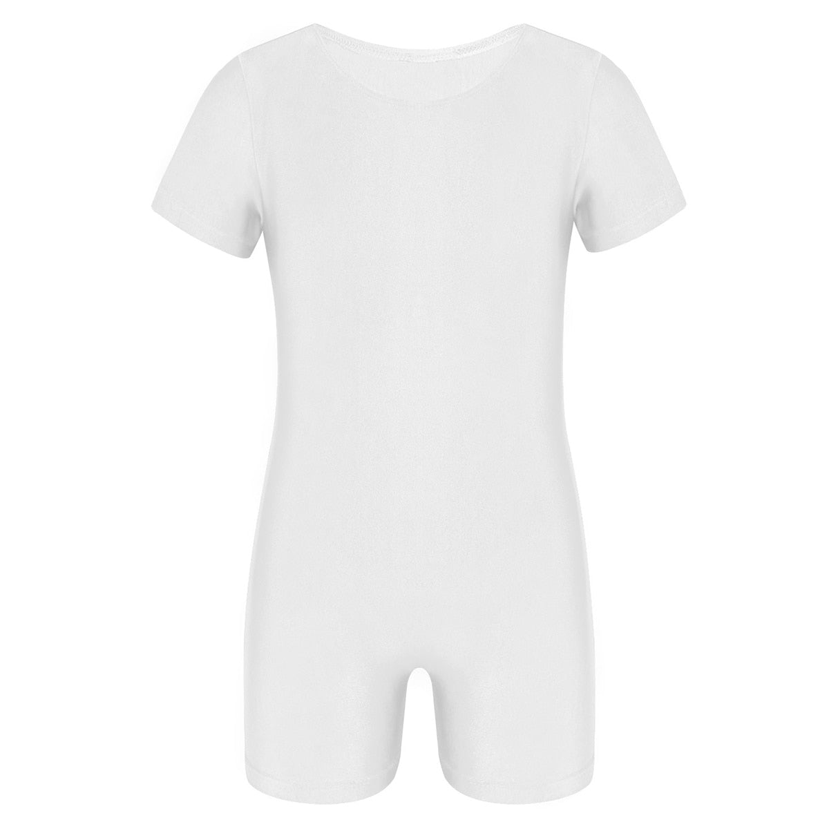 Children Dance Wear Short Sleeves Solid Color Stretchy Ballet Gymnastics