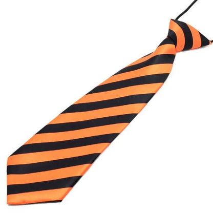 Pre-Tied Elastic Necktie Rainbow Stripes Leopard Apple Print Boys Kids Imitation Silk Ties Stage Performance Party Costume