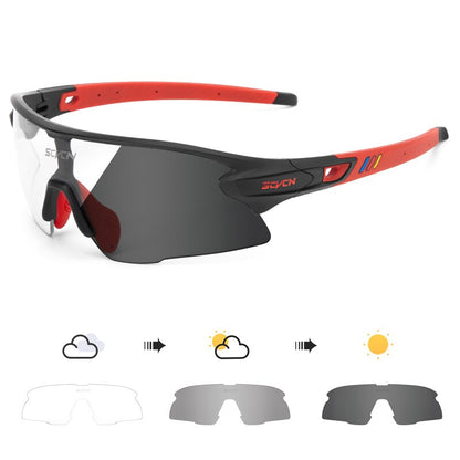 SCVCN Photochromic Bicycle Glasses Men’s Women Sports Runing Cycling Sunglasses UV400 Fishing Eyewear Mtb Bike Bicycle Goggles