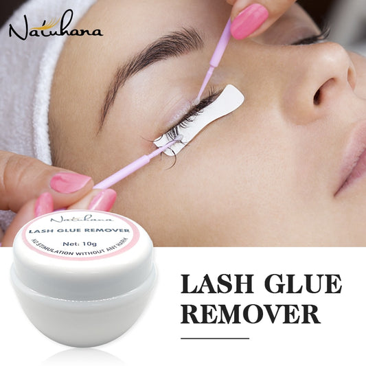NATUHANA 10g/15g Grafting Eyelash Extension Glue Cream Remover Non-Irritating Plant Lashes Gel Remover Adhesive for Makeup Tools