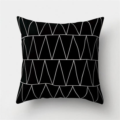 45x45cm Black White Geometric Cushion Cover Car Pillowcase Sofa Cushions Decorative Pillowcover Home Decor Pillow Cases