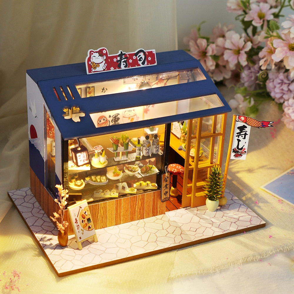 CUTEBEE Doll House Miniature DIY Dollhouse With Furnitures Wooden House Casa Diorama Toys for Children Birthday