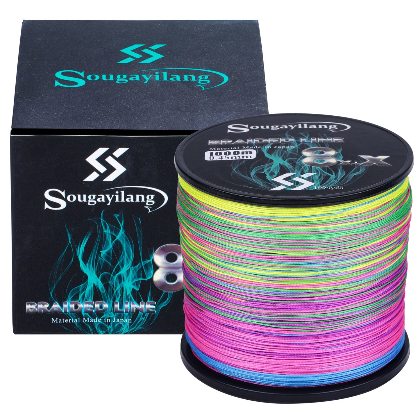 Sougayilang 8x+x 9 Strands Braided PE Fishing Line 300M 500M 1000M Strong Fishing Line Multifilament Durable Fishing Line Tool