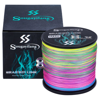 Sougayilang 8x+x 9 Strands Braided PE Fishing Line 300M 500M 1000M Strong Fishing Line Multifilament Durable Fishing Line Tool