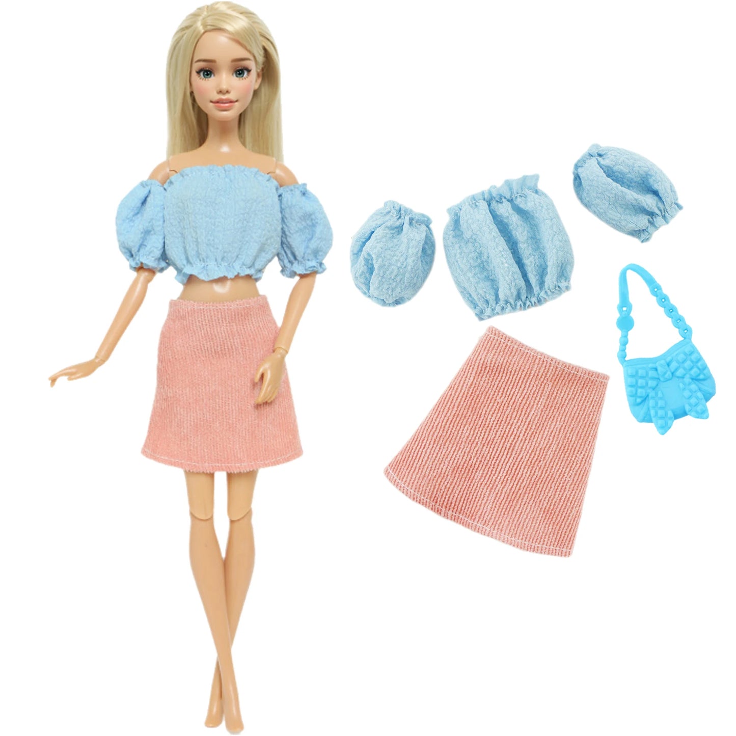1x Doll Clothes Fashion Dress Daily Wear Skirt Party Gown Blouse Pants Clothes for Barbie Doll Accessories Lovely Girl Baby Toys