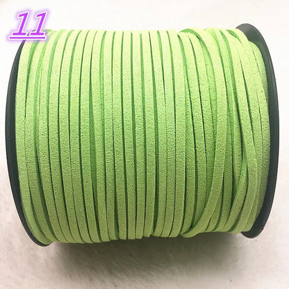 NEW 5yards/Lot 3mm Double Sided Suede Braided Cord Korean Velvet Leather Handmade Beading Bracelet Jewelry String