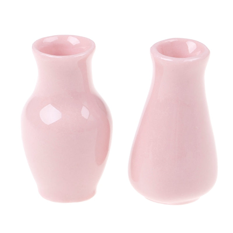 1/2/3/5/7/9pcs/Set Dollhouse Mini Ceramic Porcelain Vase Accessories Doll House Miniatures 1:12 Accessories Decorative Miniature