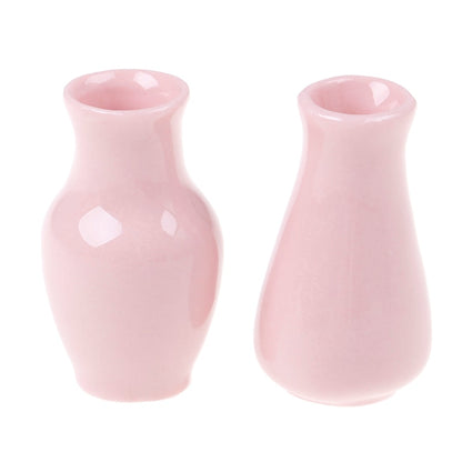 1/2/3/5/7/9pcs/Set Dollhouse Mini Ceramic Porcelain Vase Accessories Doll House Miniatures 1:12 Accessories Decorative Miniature