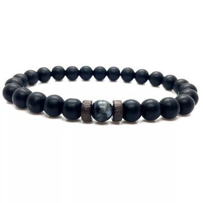 Men Bracelet Natural Moonstone Bead Tibetan Buddha Bracelet Chakra Lava Stone Diffuser Bracelets Men Jewelry