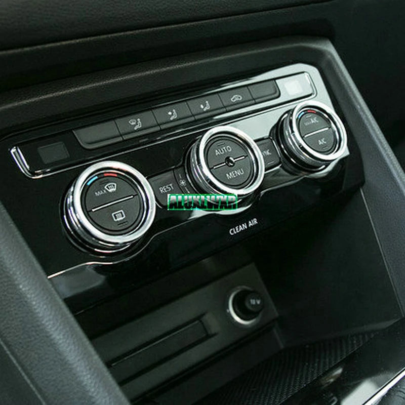 Air Conditioning Knob Decorative Cover 2017 2018 2019 2020 2021 for Volkswagen VW Tiguan Atlas T-Roc Ateca FR Passat B8 Variant
