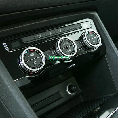 Air Conditioning Knob Decorative Cover 2017 2018 2019 2020 2021 for Volkswagen VW Tiguan Atlas T-Roc Ateca FR Passat B8 Variant
