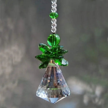 1PCS 30mm 40mm Hanging Chakra Crystal Handmade Angel Crystal Ball Suncatcher Pendant Window Ornament