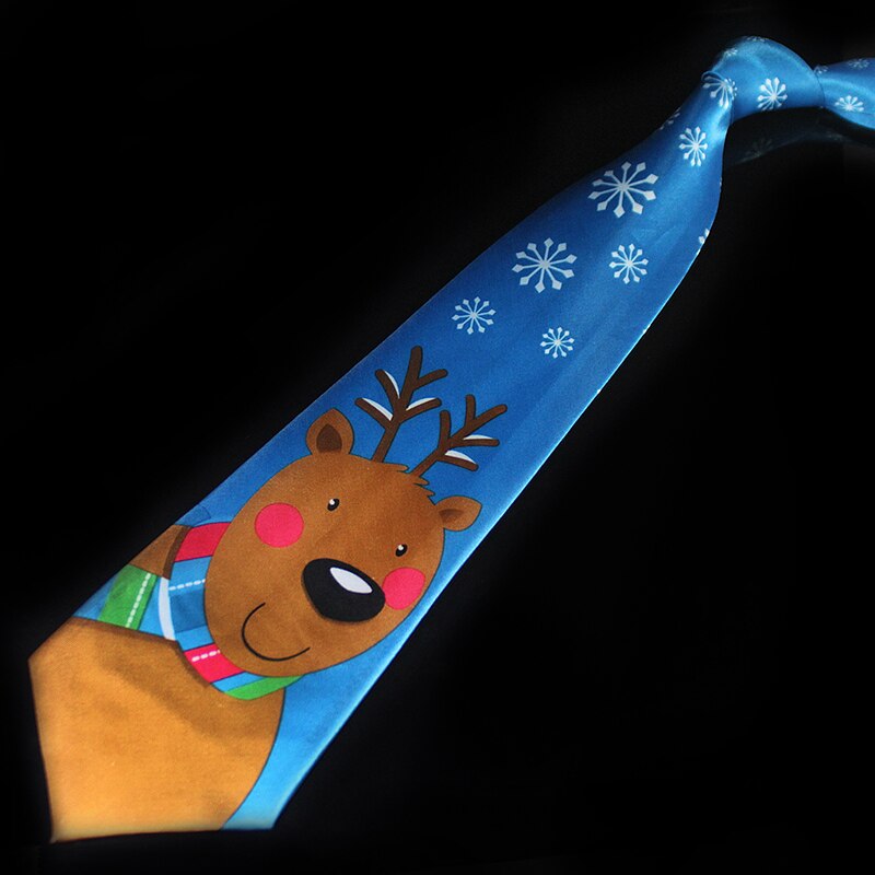 Novelty Design Christmas Ties Red Good Quality Printed Necktie Halloween Christmas Tree Snowman Elk  Tie for Men Christmas