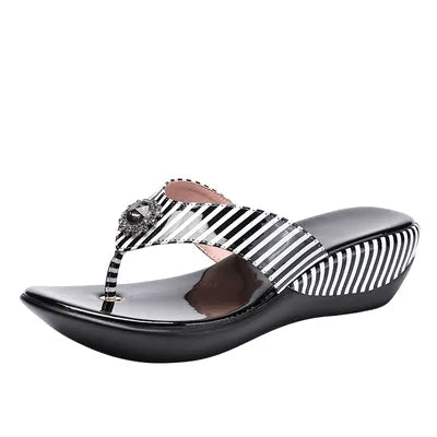GKTINOO 2023 Summer Platform Flip Flops Fashion Beach Shoes Woman Anti-Slip Leather Sandals Women Slippers Shoe