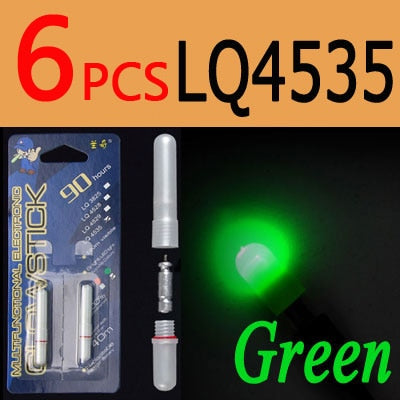 ICERIO 6PCS Electronic Light Sticks Night Fishing Float Rod Light Water Proof Fish Gathering Glow Lamp Lights Luminous Sticks