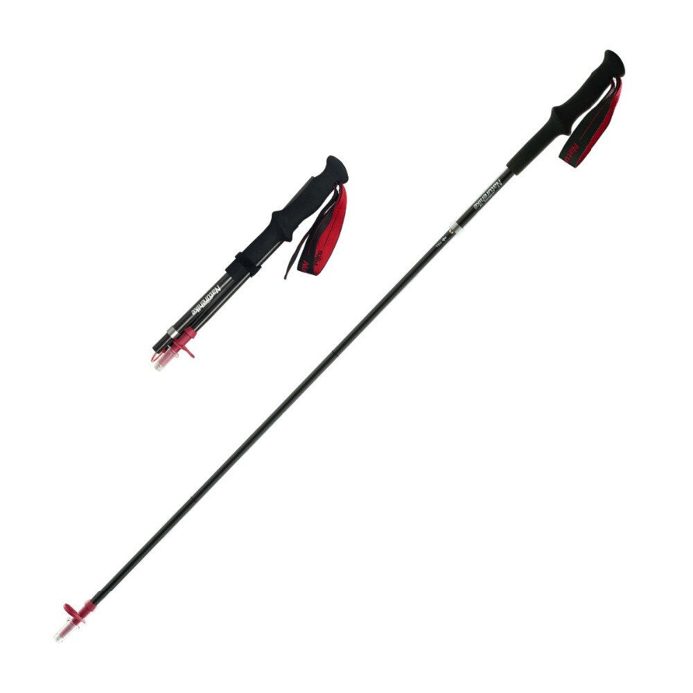 Naturehike Carbon Fiber 4 Section Ultralight Trekking Poles Tungsten Steel Walking Stick Trail Running Hiking Alpenstock