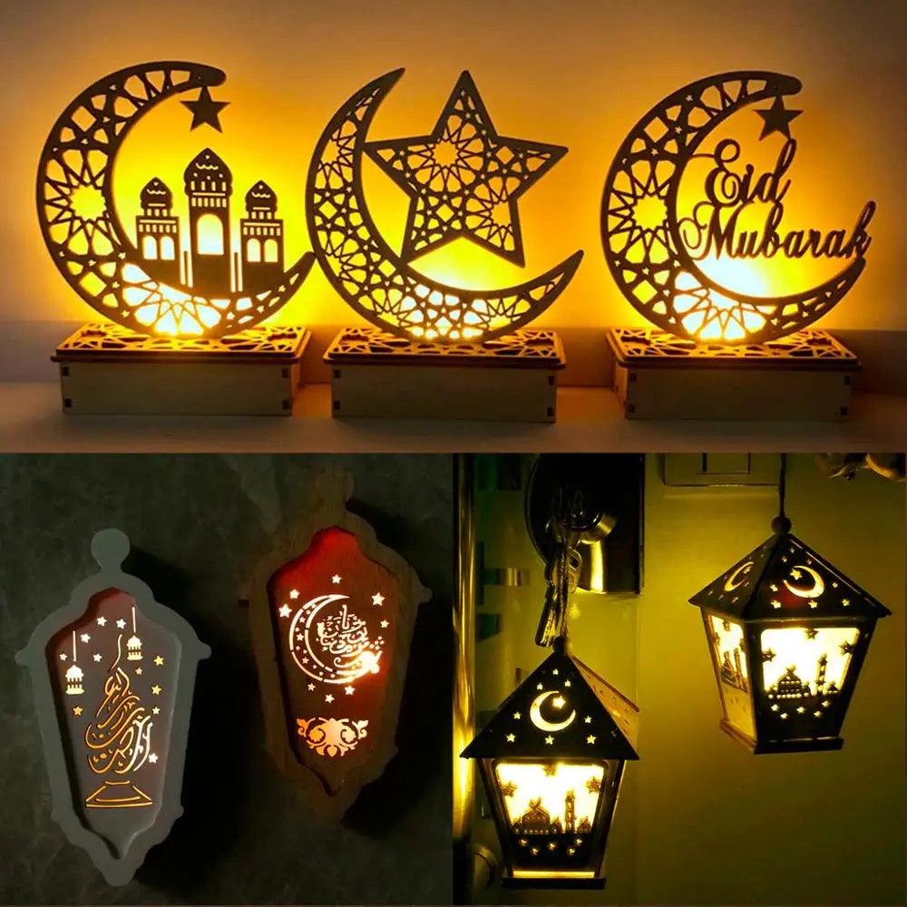 EID Wooden Pendant Eid Mubarak Ramadan Decoration for Home Islamic Muslim Party Decor Kareem Ramadan and Eid Decor Eid AL Adha
