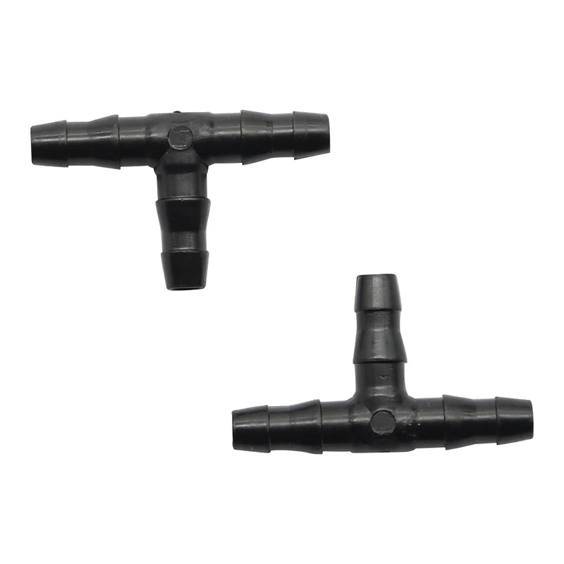 50 Pcs Sprinkler Irrigation 1/4 Inch Barb Tee Water Hose Connectors Pipe Hose Fitting Joiner Drip System for 4mm/7mm Hose