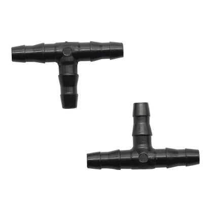50 Pcs Sprinkler Irrigation 1/4 Inch Barb Tee Water Hose Connectors Pipe Hose Fitting Joiner Drip System for 4mm/7mm Hose