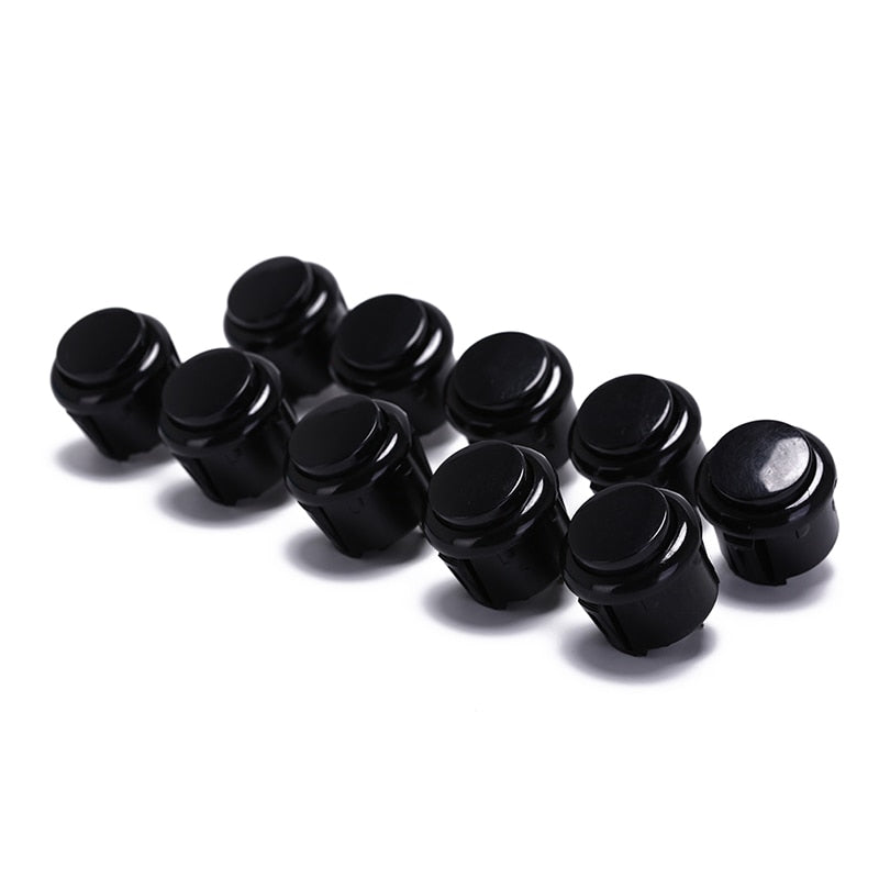 10pcs 24mm Factory Price Arcade Button Round Push Button Built-In Small Micro Switch for DIY Arcade Controller Ja Mame