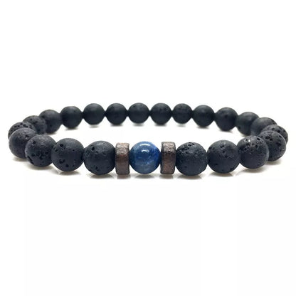 Men Bracelet Natural Moonstone Bead Tibetan Buddha Bracelet Chakra Lava Stone Diffuser Bracelets Men Jewelry