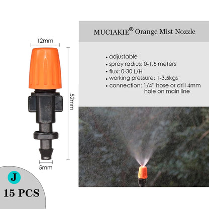 MUCIAKIE Variety Style Adjustable Irrigation Sprinkler Garden Emitters Stake Dripper Micro Spray Rotating Nozzle Watering Arrow