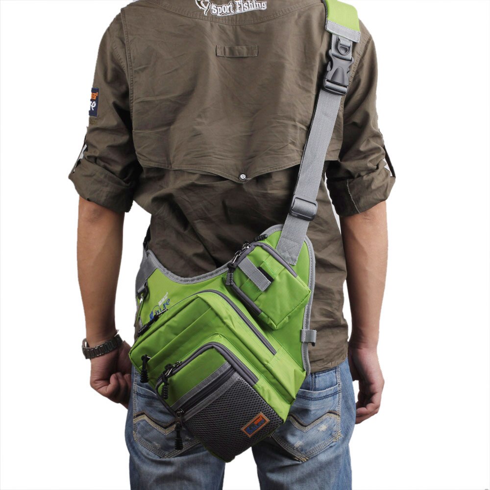 Ilure Waterproof Fishing Bag Multifunction Men Canvas Carp Fishing Reel Lure Bag 32*39*12CM Fishing Reel Lure Waist Tackle Bag