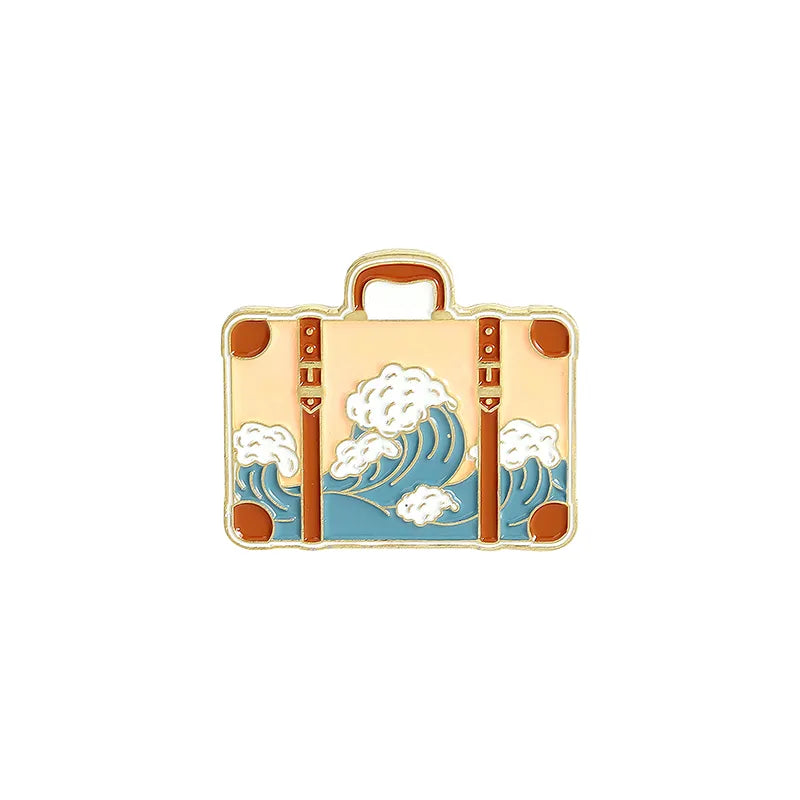 Outdoors Mountain Starry Night Enamel Pin Custom Wild Camping Hiking Brooches Bag Clothes Lapel Pin Adventure Badge Jewelry