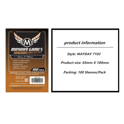 100 Sleeves Board Games MAYDAY Card Game Sleeve Protector Protective Clear Cards Sleeves
