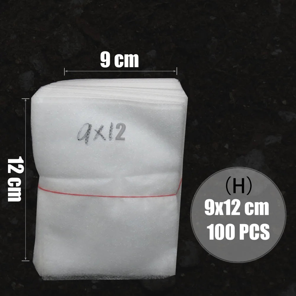 MUCIAKIE 100PCS Flat Fabric Nursery Grow Bags Biodegradable Growing Bags Eco-Friendly Ventilate Plant Root Protection Bags