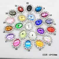 YWXINXI 10Pcs Hot Selling 16*20mm Oval Diy Jewelry Accessories Rhinestone Board Wedding Invitation Clothing Accessories