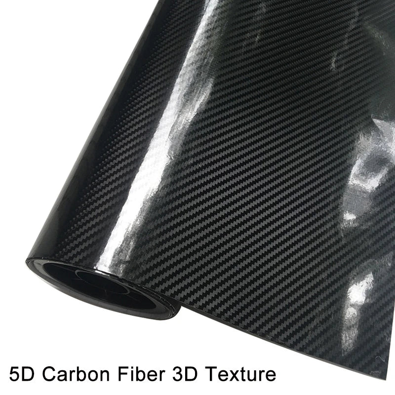 Car Sticker 3d/5d/6d Carbon Fiber Vinyl Wrap Big Texture Super Glossy 5D Carbon Film With Size 50cm*150cm/200cm Waterproof Film