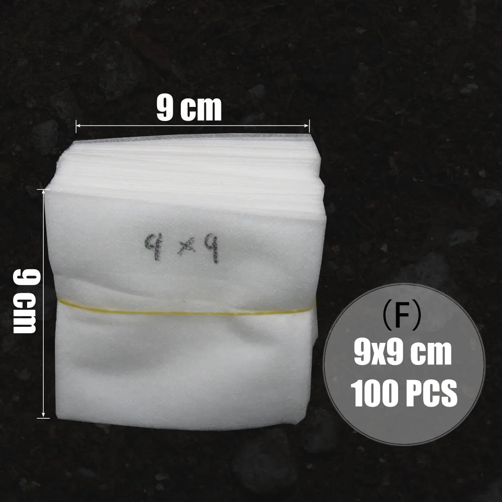 MUCIAKIE 100PCS Flat Fabric Nursery Grow Bags Biodegradable Growing Bags Eco-Friendly Ventilate Plant Root Protection Bags