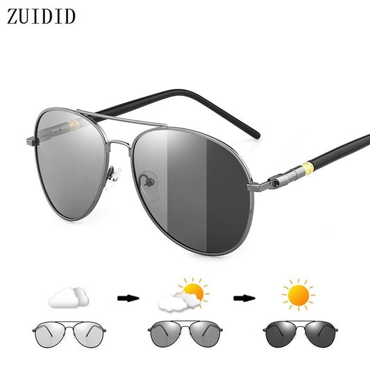 Photochromic Sunglasses Men Women Polarized Chameleon Glasses Men's Change Color Sun Glasses for Man Day Night Vision Eyewear